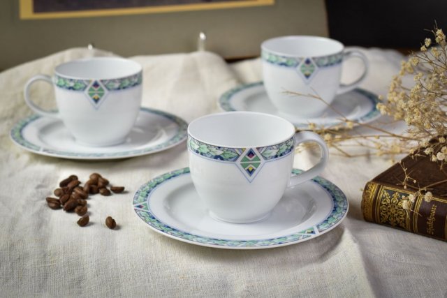 Filiżanki do kawy, 3x filiżanka, sygnowane Arzberg, porcelana