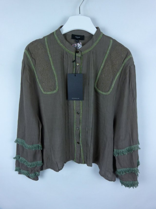 Sweewe bluzka oversize khaki viskoza - M / L z metką