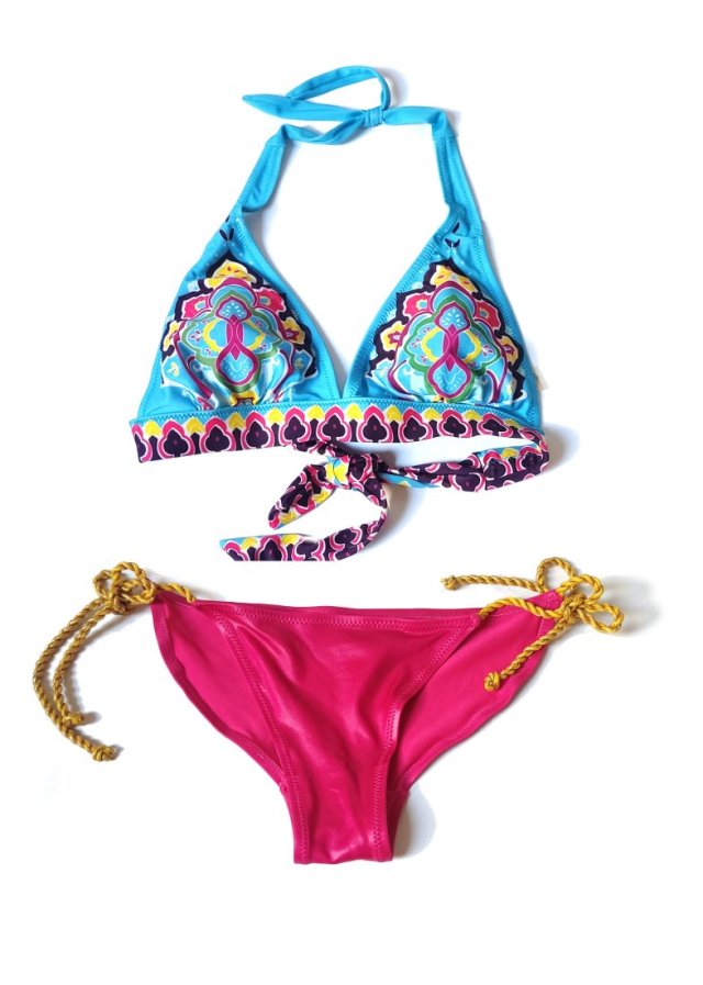 Victoria's Secret kostium kąpielowy bikini M multikolor paisley