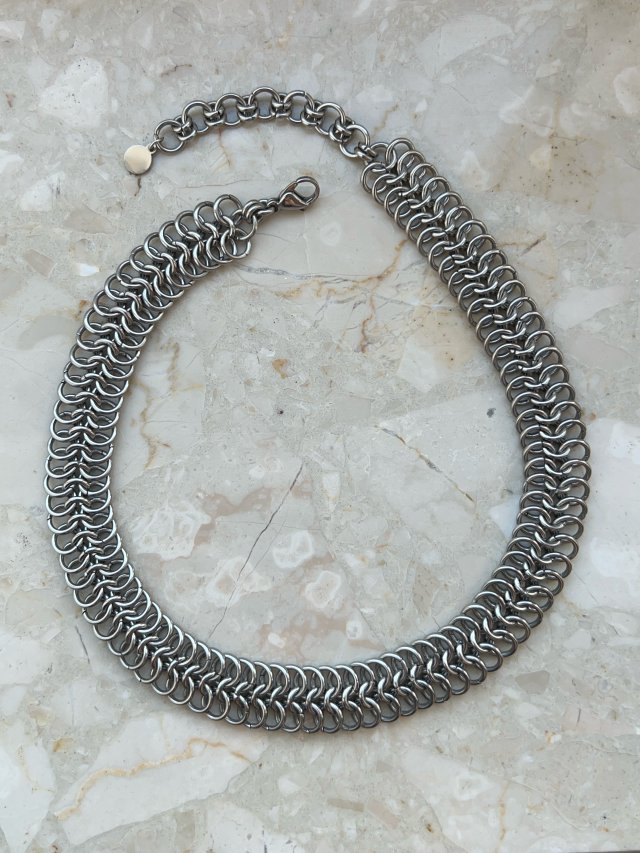 Choker chainmaille ze stali szlachetnej