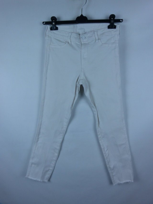 H&M Denim Skinny białe spodnie jeans 12 / 40