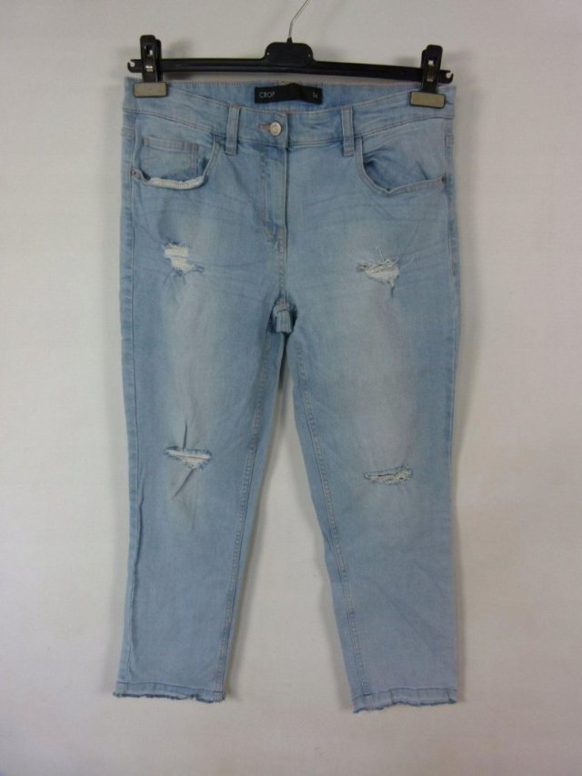 Next Crop spodnie jeans 3/4 dziury 14 / 42