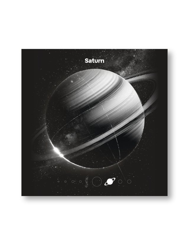 Plakat 'KOSMOS' SATURN 25x25 cm