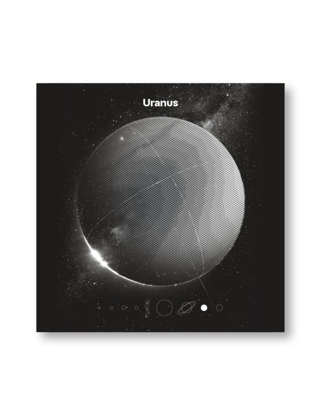 Plakat 'KOSMOS' URAN 25x25 cm