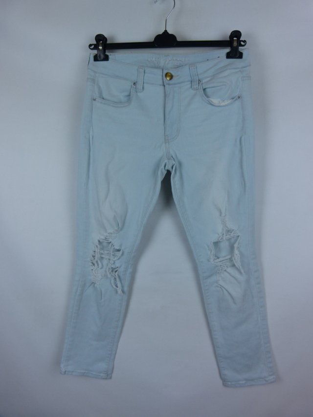 American Eagle jegging ankle spodnie jeans dziury 16 / 42