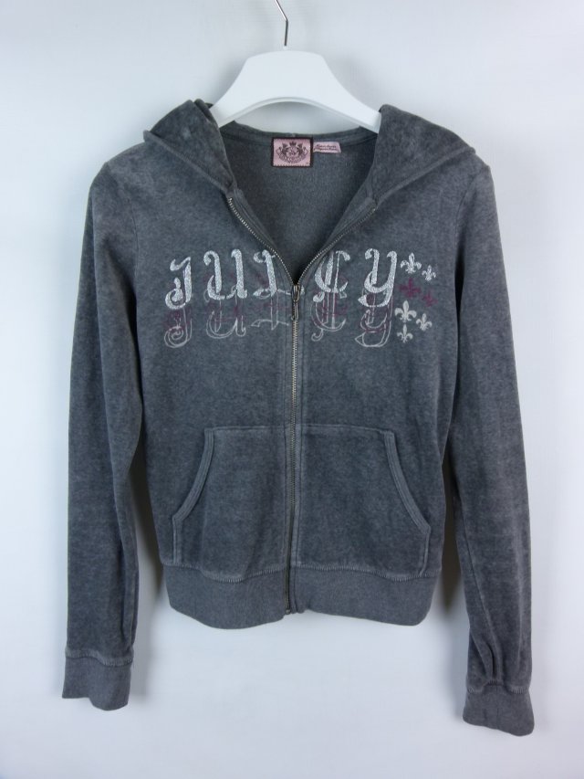 Juicy Couture bluza z kapturem welur / S