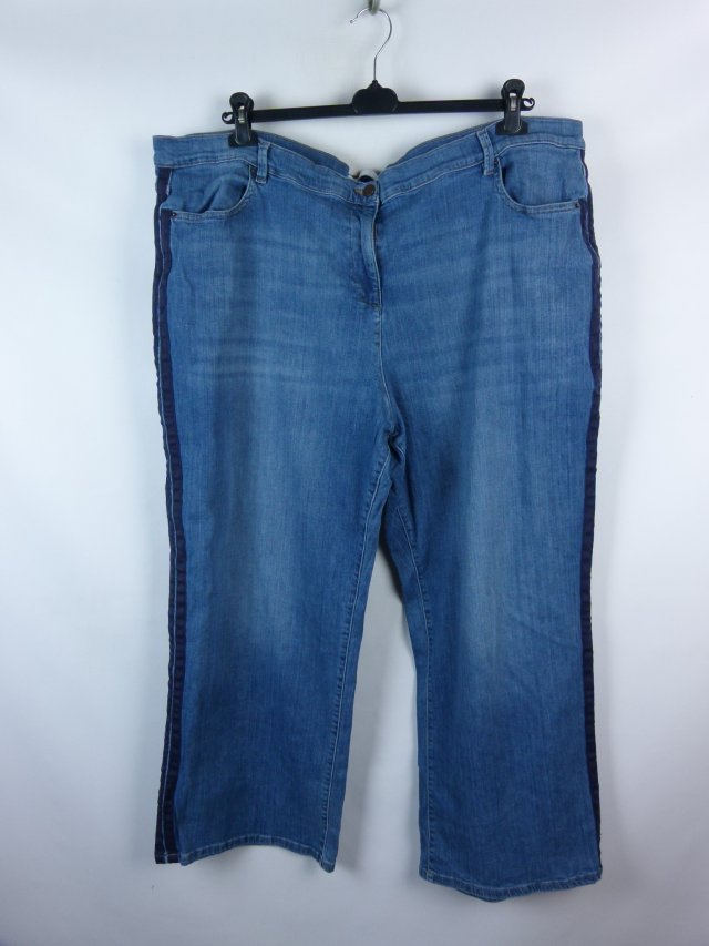 Next spodnie jeans lampasy szeroka nogawka 26R / 54