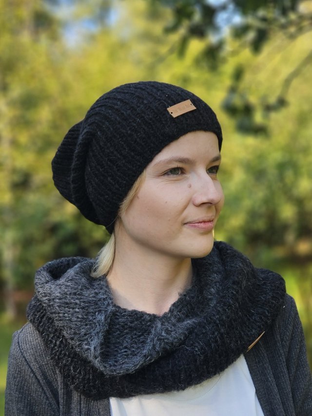 czapka beanie alpaka