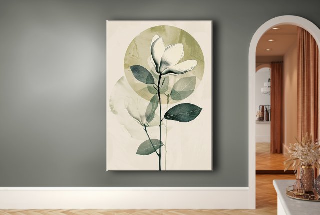 Lotus - Obraz na płótnie 50x70cm - Druk Blejtrama - Chiński Orient, Zen - możliwe inne rozmiary