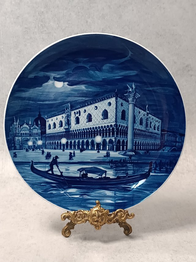 Meissen Talerz dekoracyjny kolekcjonerski VENEZIA PALAZZO DUCALE MIŚNIA1976 MMMMM