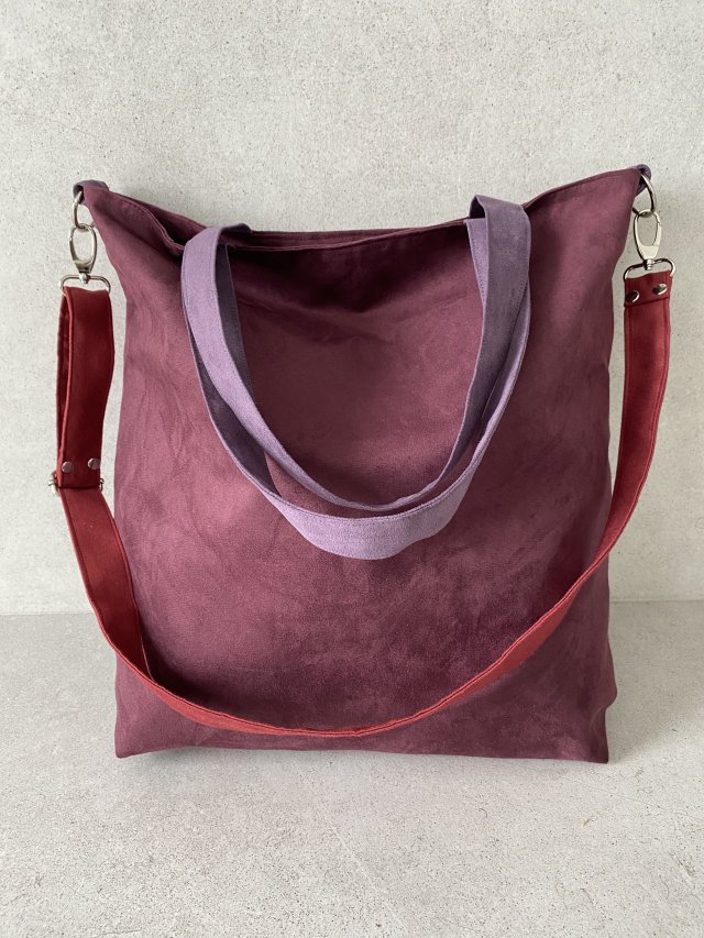 Torba hobo XXL -oberżyna, bordo, wrzos