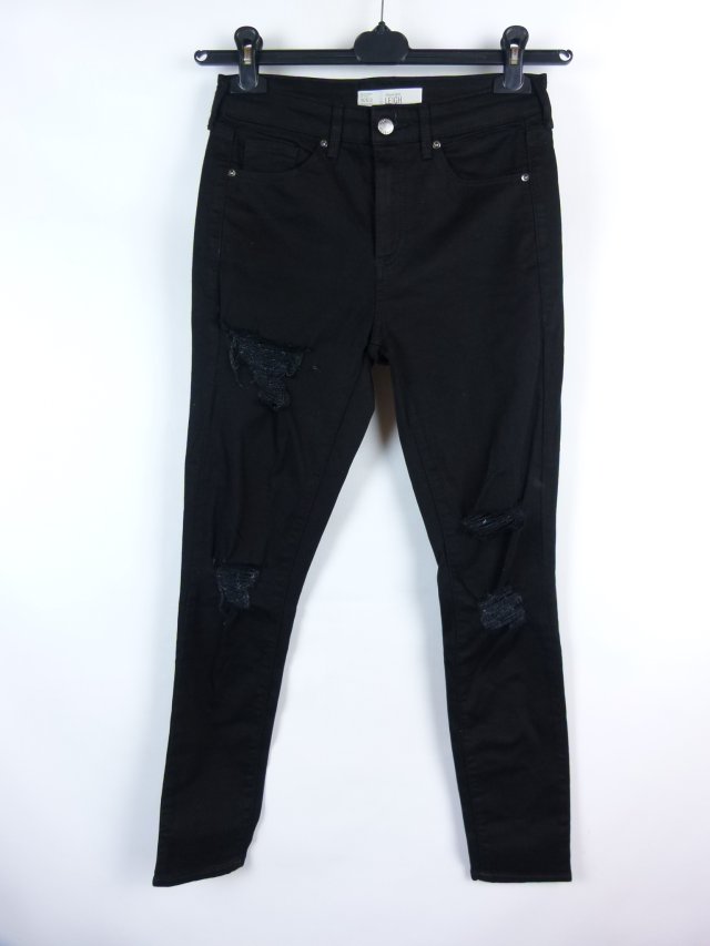 Topshop Leigh skinny jeans dziury dżins W28 L30