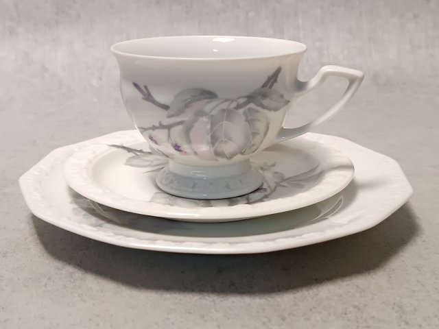 Rosenthal MARIA Filiżanka Trio Śniadaniówka Jeżyna Biała porcelana