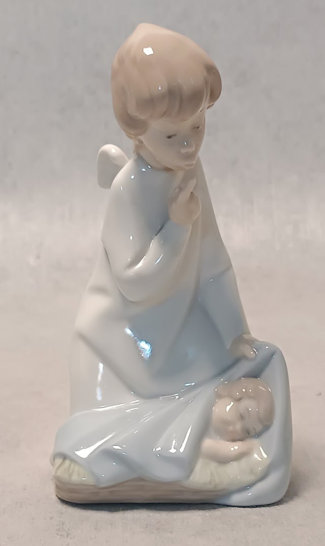 LLADRO 4635 Anioł Stróż Aniołek usypiający dziecko Piękny! J. Huerta