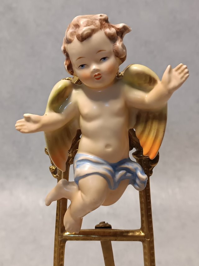 Goebel Porcelanowa Figurka Aniołka do Zawieszenia Putto Anioł W.germany