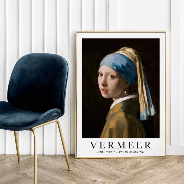 Plakat Dziewczyna z perłą Vermeer  sztuka - plakat 50x70 cm