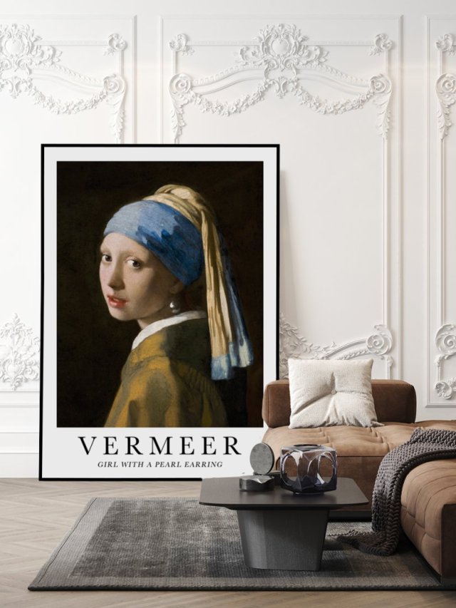 Plakat Dziewczyna z perłą Vermeer  sztuka - plakat 61x91 cm