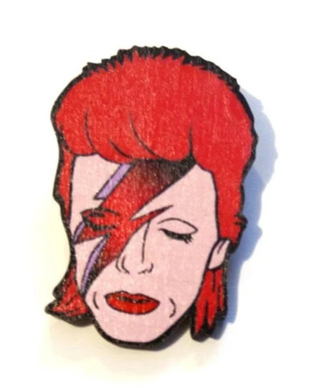 David Bowie Alladin Sane pin, Ziggy Stardust , David Bowie Brooch, Jeans Jacket Brooch broszka przypinka