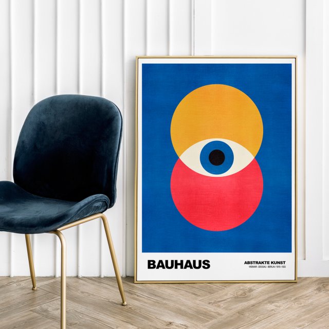 Plakat Bauhaus kolorowa geometria - format 61x91 cm