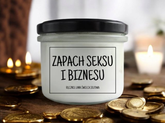 Świeca sojowa ZAPACH SEKSU I BIZNESU  235 ml