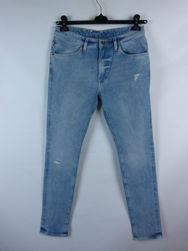 H&M SKINNY spodnie jeans przetarcia dziury 33 / 32