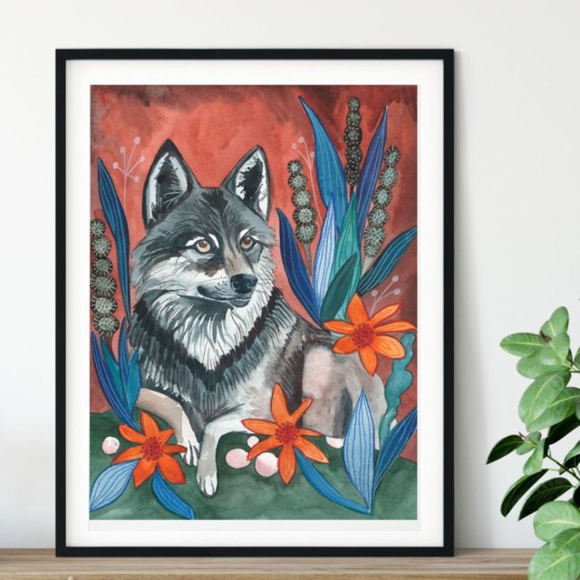 Autumn Wolf Plakat 30x40