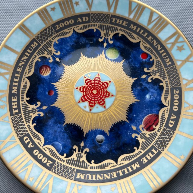 Unikat!  ❤ ROYAL WORCESTER 1998r. - Millennium -  Planety złotem otoczone