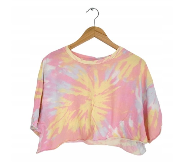 H&M oversize crop t-shirt tie dye 38 M