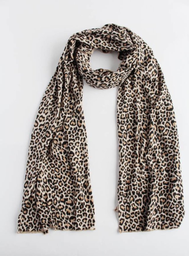 Szal vintage panterka leopard print