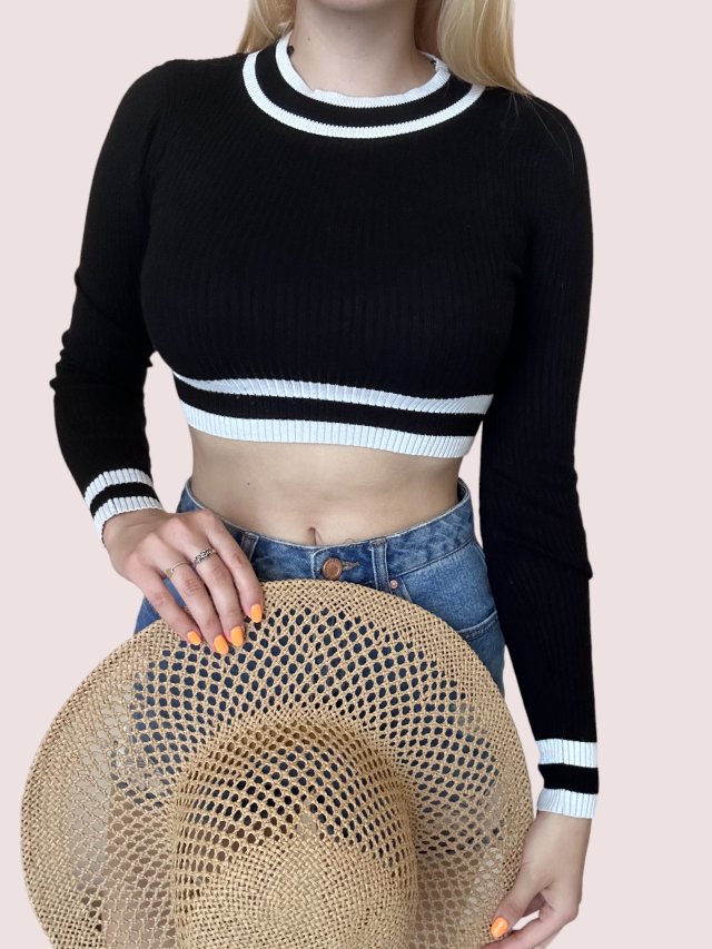 Crop top S H&M 80% wiskoza