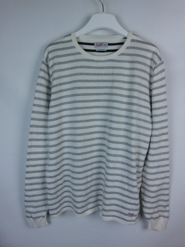 Jack&Jones Originals męski cienki sweter w paski bawełna / XL