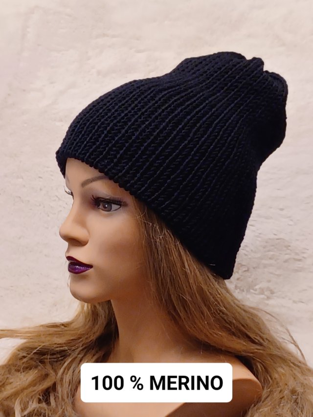 CZAPKA BEANIE Z WEŁNY 100%  MERINO / RÓŻNE KOLORY