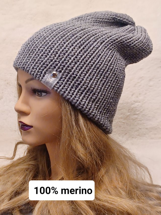 CZAPKA BEANIE Z WEŁNY 100%  MERINO / RÓŻNE KOLORY