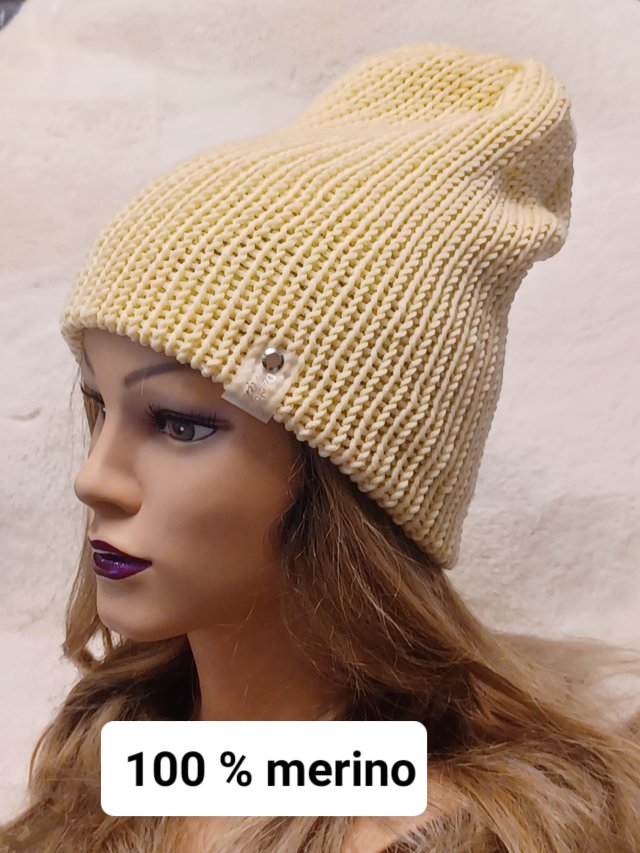 CZAPKA BEANIE Z WEŁNY 100%  MERINO / RÓŻNE KOLORY