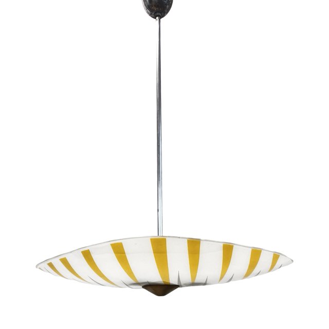 Lampa sufitowa typ Parasol w stylu Brusel Napako Czechosłowacja lata 60.