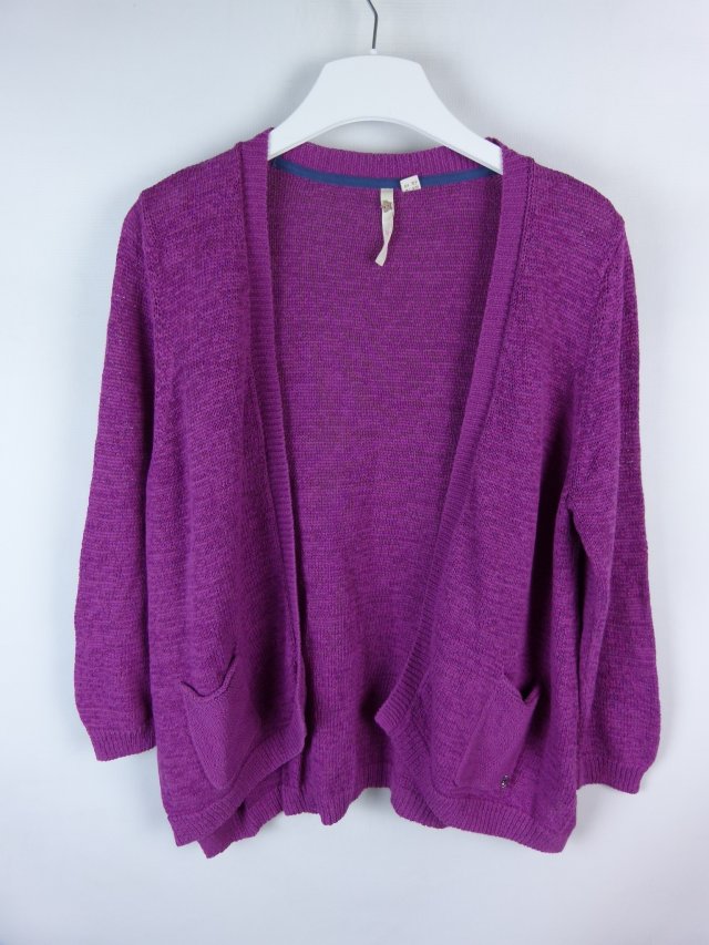 White Stuff lniany sweter kardigan purple 18 / 46