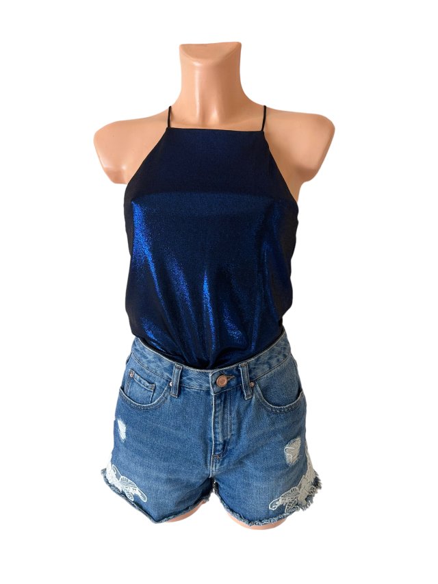 Crop top świecący S Topshop