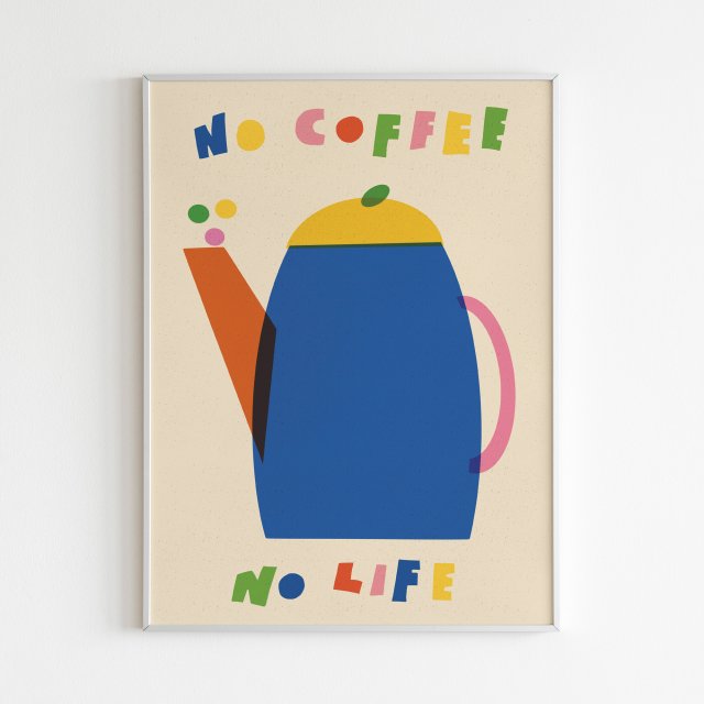 Plakat 50 x 70 cm No coffee no life