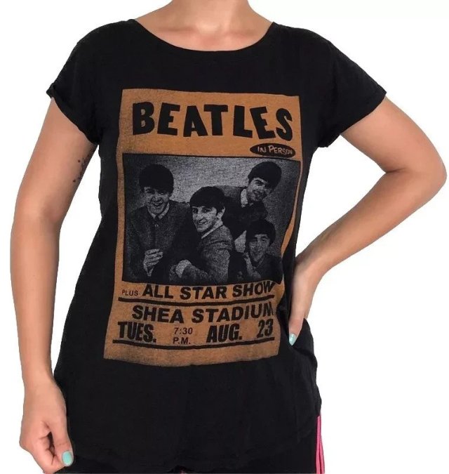 Unikalny T-shirt The Beatles Damski