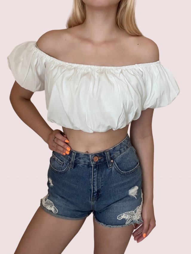 Biały crop top M NA-KD NOWY z metką