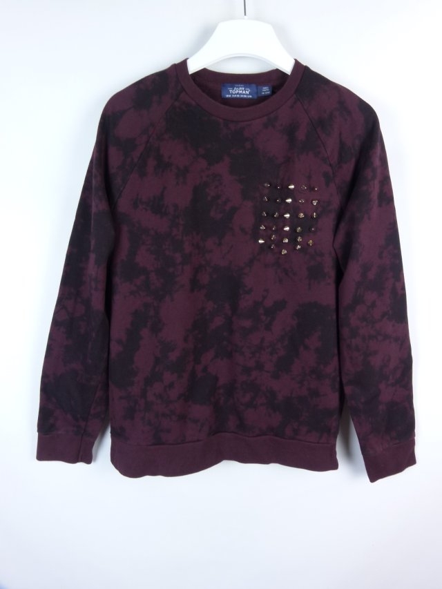 Topman męska bluza burgund bawełna / M