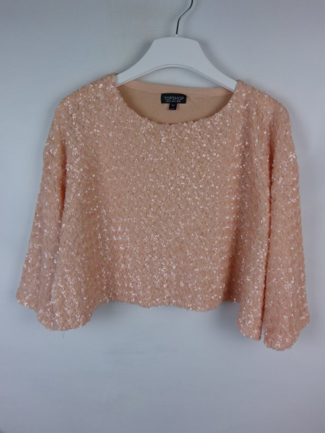 Topshop bluzka crop oversize cekiny 16 / 44