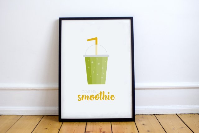 A4 Plakat MNIAM - smoothie kiwi