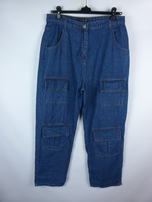 I Saw It First spodnie jeans bojówki cargo proste nogawki 16 / 44