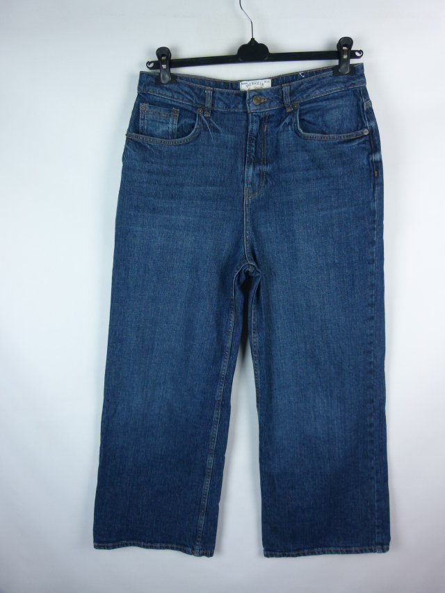 Fat Face spodnie jeans proste szerokie nogawki / UK 12S