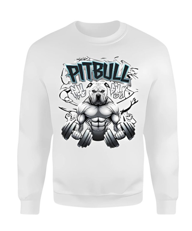 BLUZA  BEZ KAPTURA PITBULL GYM CZARNA , BIAŁA w rozmiarach S, M, L, XL, XXL