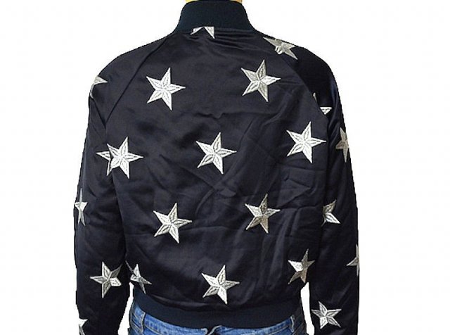 DESIGNERSKA KURTKA BOMBER W GWIAZDY XS S M