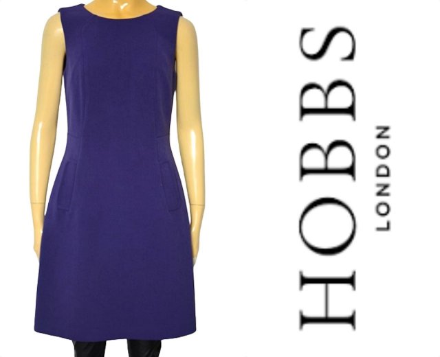 HOBBS LONDON TRAPEZOWA SUKIENKA MIDI BIUROWA S M