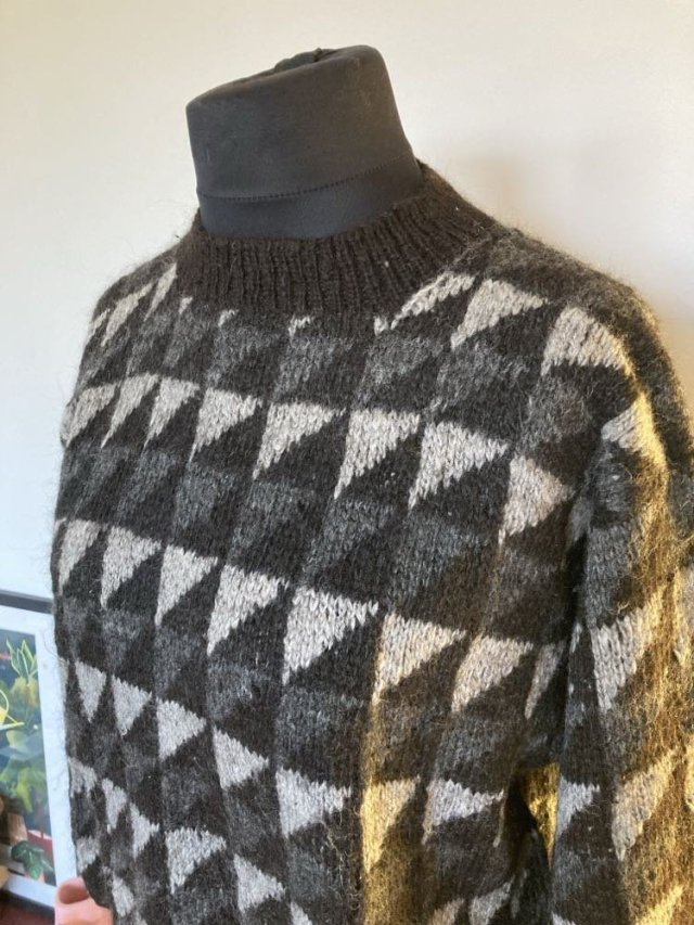 Sweter wełna alpaka hand made rozm L