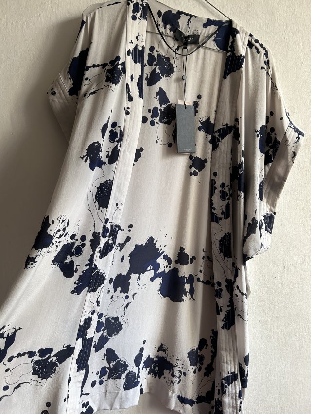 100 % Silk SELECTED FEMME KIMONO F - jedwabna luźna nowa z metką